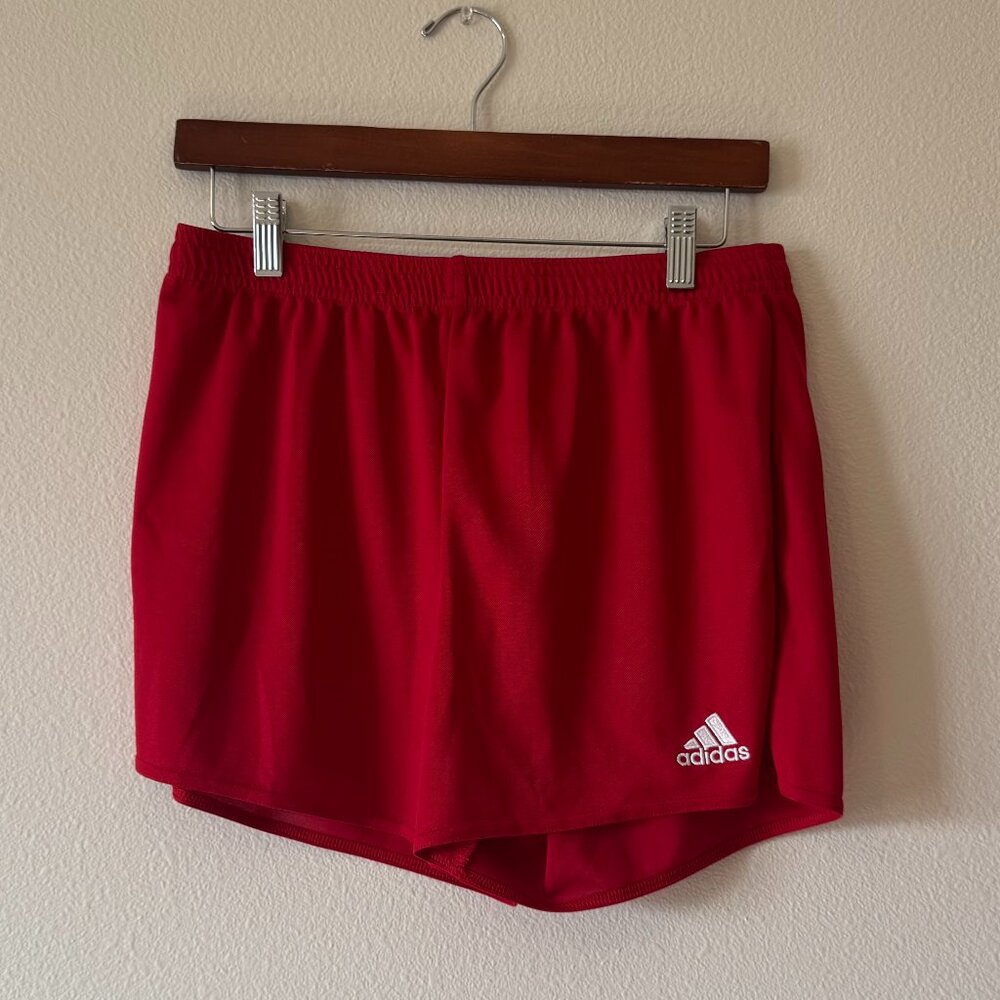 Red Adidas Drawstring Gym Shorts
